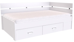Postel AMÉLIE 2 120 cm, rohová, UNI L/P 
bílá struktura