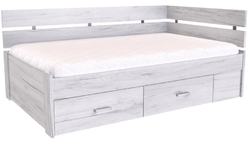 Postel AMÉLIE 2 120 cm, rohová, UNI L/P
dub bělený 