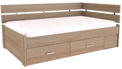Postel AMÉLIE 2 120 cm, rohová, UNI L/P
dub grande 