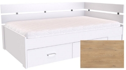 Postel AMÉLIE 120 cm, rohová, UNI L/P 

dub sametový