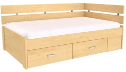 Postel AMÉLIE 2 120 cm, rohová, UNI L/P
javor 