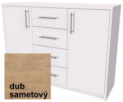 Komoda AURA 2  hloubka 43 cm 

dub sametový