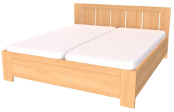 Postel AURA 180 cm s polohovacími rošty 
buk