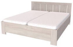 Postel AURA 180 cm s polohovacími rošty 
jasan šedý