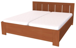 Postel AURA 180 cm s polohovacími rošty 
olše