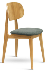 Jídelní židle BUNNY, dub masiv, látkový sedák