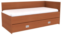 Postel DUO s úložným prostorem, 2 zvýšené čela, pravé 
olše