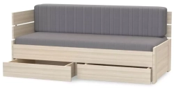EDEN rozkládací postel rohová 90/170 x 200 - se zásuvkami, včetně matrací EDEN LUX