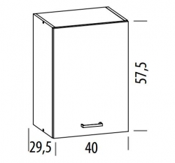 Skříňka ELIZA, EZ1/G40 L/P, horní