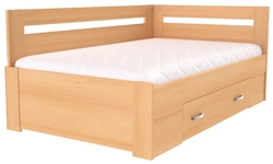 Postel FABIE 140 cm, rohová UNI L/P - JONY 