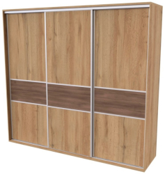 Skříň FLEXI 3, dveře DTD  s vloženým DTD páskem - 240/240   
dub harmony