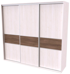 Skříň FLEXI 3, dveře DTD  s vloženým DTD páskem - 240/240   
modřín latte