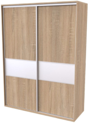 Skříň FLEXI 2, dveře DTD s vloženým skleněným páskem L - 180/240 
dub natur