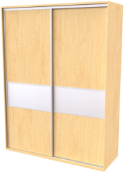 Skříň FLEXI 2, dveře DTD s vloženým skleněným páskem L - 220/240  