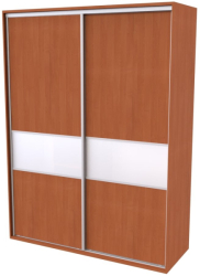 Skříň FLEXI 2, dveře DTD s vloženým skleněným páskem L - 200/240
olše