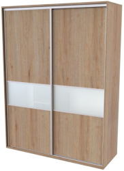 Skříň FLEXI 2, dveře DTD s vloženým skleněným páskem M - 200/220 
dub grande