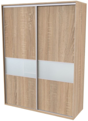 Skříň FLEXI 2, dveře DTD s vloženým skleněným páskem M - 200/240
dub natur