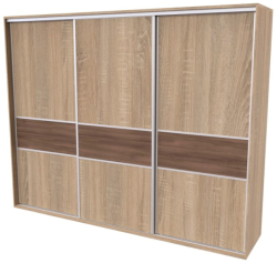 Skříň FLEXI 3, dveře DTD  s vloženým DTD páskem - 300/240
dub natur