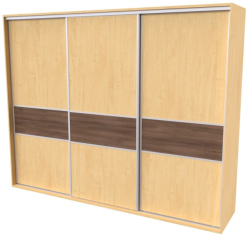 Skříň FLEXI 3, dveře DTD  s vloženým DTD páskem - 300/240
javor