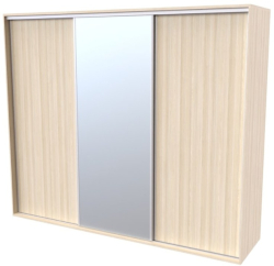 Skříň FLEXI 3, dveře DTD  + zrcadlo - 300/240