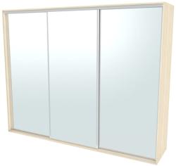 Skříň FLEXI 3, dveře 3x zrcadlo - 300/240