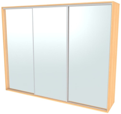 Skříň FLEXI 3, dveře 3x zrcadlo - 260/240 
buk
