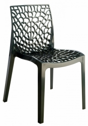 Plastová židle GRUVYER II, polypropylen - černá antracit
