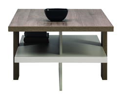 Konferenční stolek LIONEL LI16 dub sonoma truflový/bílá vysoký lesk   