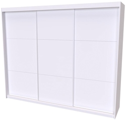 Skříň MAXIM 3 s posuvnými dveřmi 250 cm 
bílá struktura