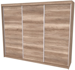 Skříň MAXIM 3 s posuvnými dveřmi 250 cm 
dub kansas