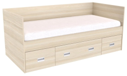 Postel NEMO 90 LR s úložným prostorem, 3ZČ 
akácie světlá
