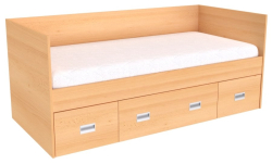 Postel NEMO 90 LR s úložným prostorem, 3ZČ 
buk