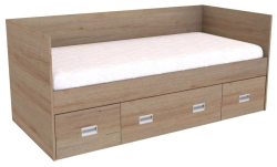 Postel NEMO 90 LR s úložným prostorem, 3ZČ 
dub grande