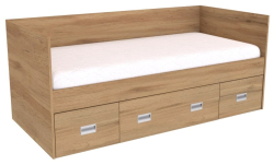 Postel NEMO 90 LR s úložným prostorem, 3ZČ 
dub harmony