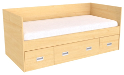 Postel NEMO 90 LR s úložným prostorem, 3ZČ 
javor