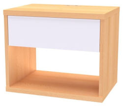 Noční stolek SMART, USB, závěsný

buk / bílá