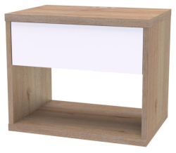Noční stolek SMART, USB, závěsný

dub grande / bílá