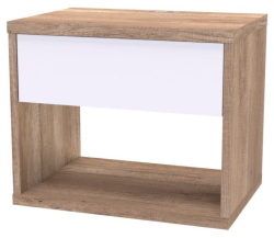 Noční stolek SMART, USB, závěsný

dub kansas / bílá