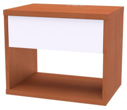 Noční stolek SMART, USB, závěsný

olše / bílá