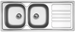 Dřez OKIO 1200 DUO V, 0,7, nerezový, matný