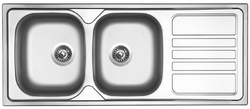 Dřez OKIO 1200 DUO V, 0,7, nerezový, leštěný