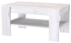 Konferenční stolek ZEN 100 výška 57 cm cm se šuplíkem 
dub bělený