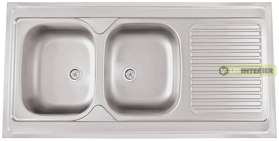 Dřez CLP-A 1200 DUO, nerezový, celoplošný, otočný L/P  