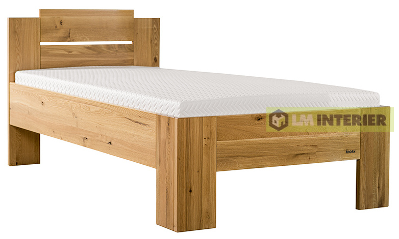 Postel GRADO 140 cm, dub masiv, prodloužená